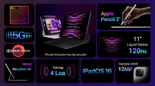 Máy tính bảng iPad Pro M2 11 inch WiFi Cellular
